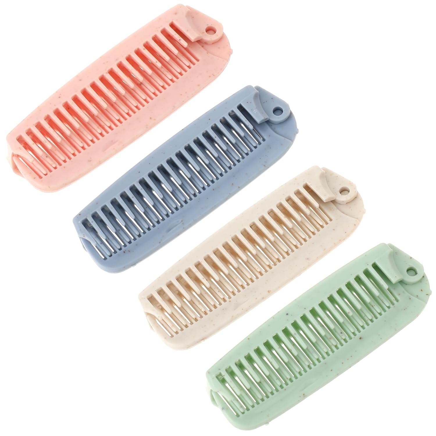 4pcs peine de cabello plegable de paja de trigo