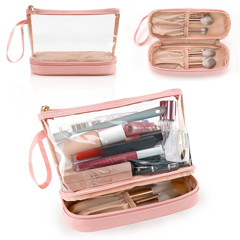 Bolsa de maquillaje transparente para mujer