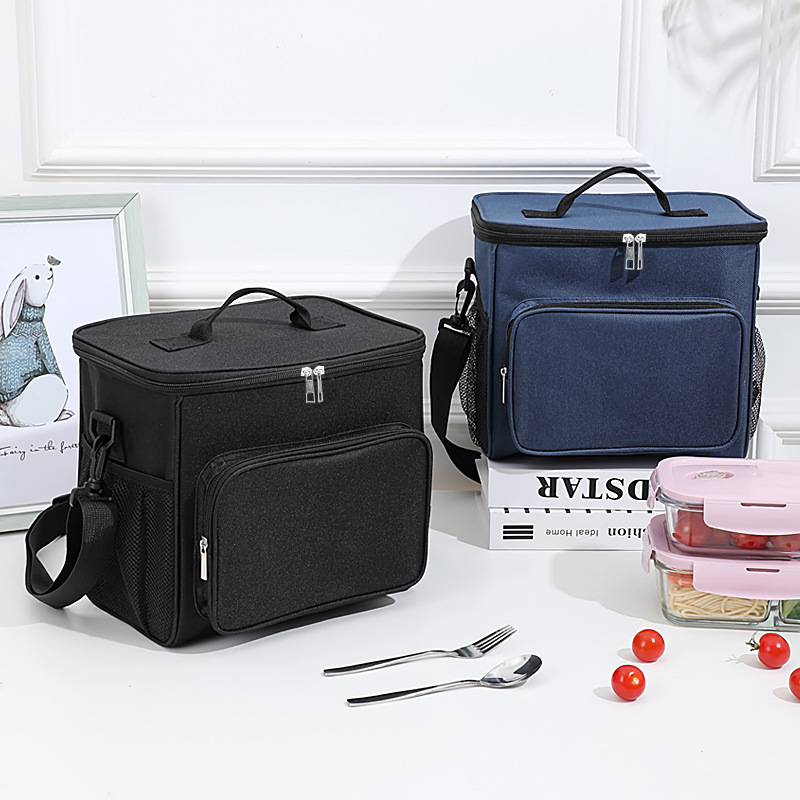 Bolsa de almuerzo reutilizable aislada con correa para hombro ajustable