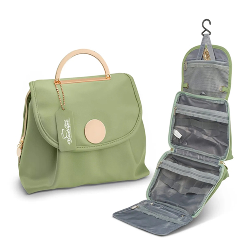 Bolsa de maquillaje de aseo de viaje colgante multifunción plegable