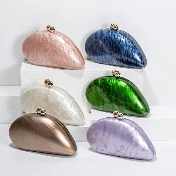 Bolso en forma de conchas bolsos de lujo de embrague de lujo para mujeres